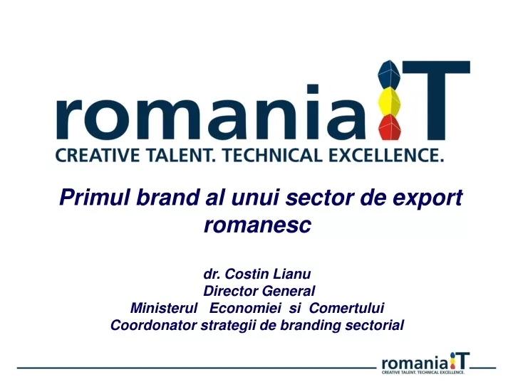 primul brand al unui sector de export romanesc