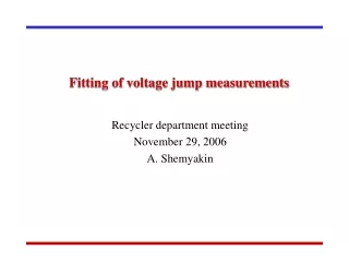 Fitting of voltage jump measurements