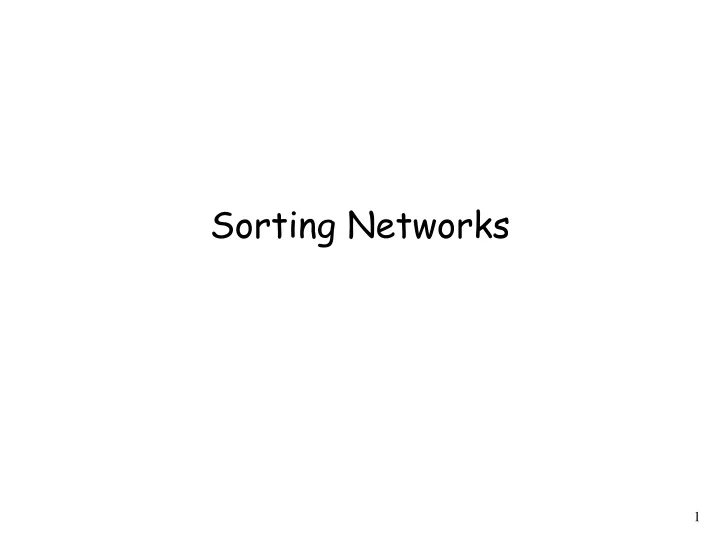 sorting networks