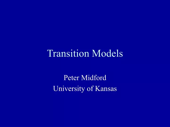 transition models