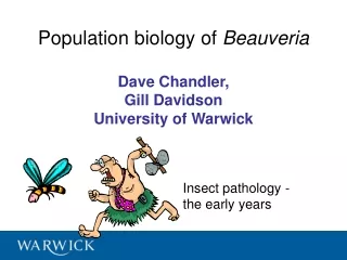 Population biology of  Beauveria Dave Chandler,  Gill Davidson University of Warwick