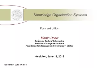 Knowledge Organisation Systems