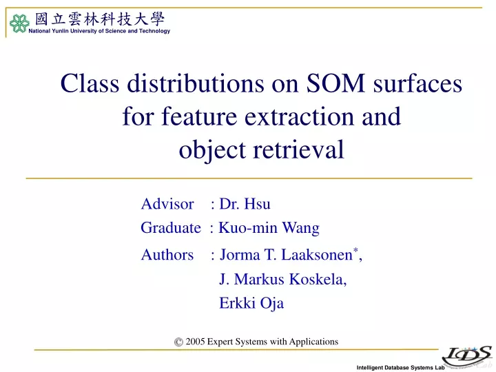 class distributions on som surfaces for feature extraction and object retrieval