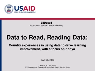 Data to Read, Reading Data: