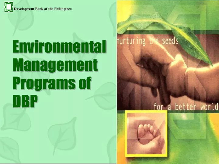 environmental management programs of dbp