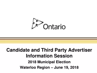 Candidate and Third Party Advertiser Information Session 2018 Municipal Election
