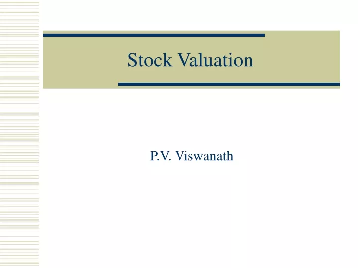 stock valuation