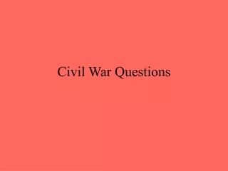 civil war critical thinking questions