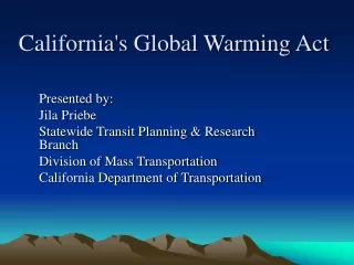 California's Global Warming Act