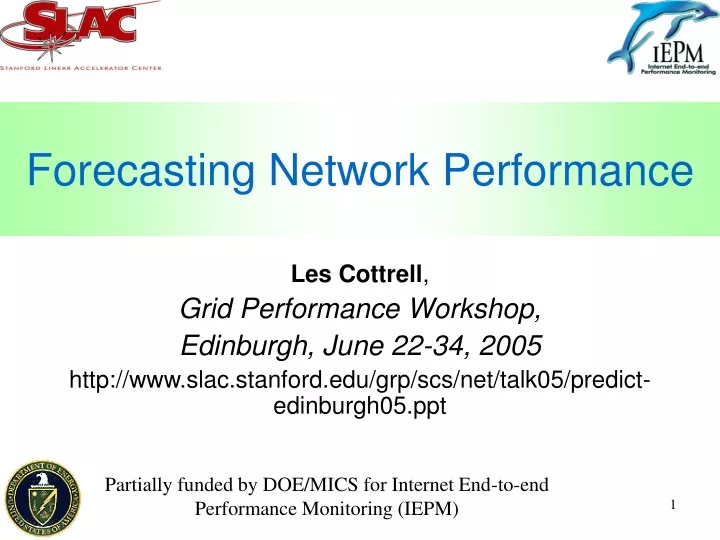 forecasting network performance