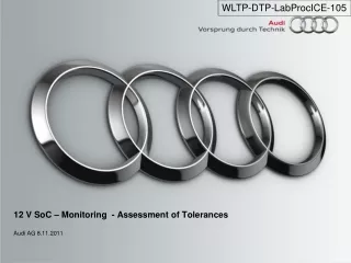 12 V SoC – Monitoring  - Assessment of Tolerances