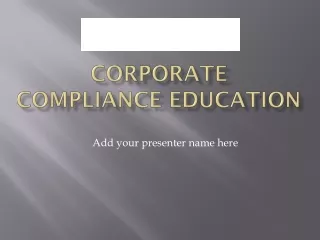 corporate compliance education