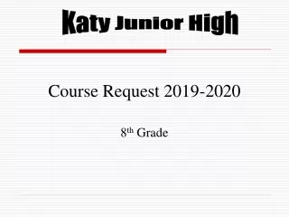 Course Request 2019-2020