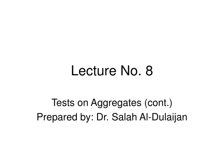 lecture no 8