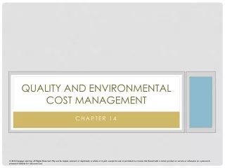 Quality and environmental cost management