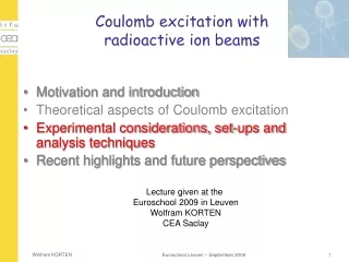 Coulomb excitation with  radioactive ion beams