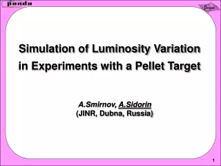 Simulation of Luminosity Variation in Experiments with a Pellet Target