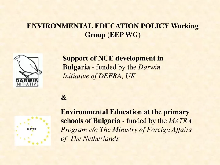 environmental education policy working group