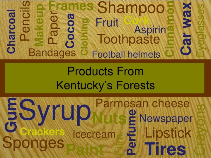 products from kentucky s forests