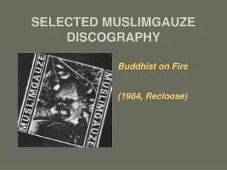 SELECTED MUSLIMGAUZE DISCOGRAPHY