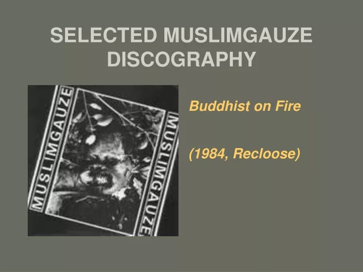 selected muslimgauze discography