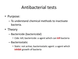 Antibacterial tests