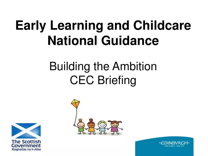 early learning and childcare national guidance