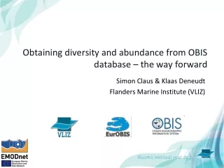 Obtaining diversity and abundance from OBIS database – the way forward