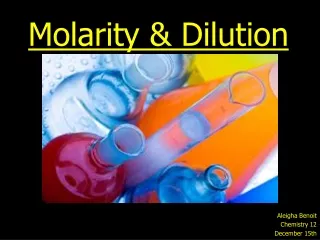 Molarity &amp; Dilution