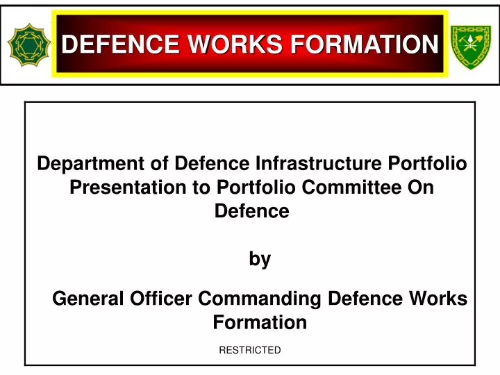 defence works formation