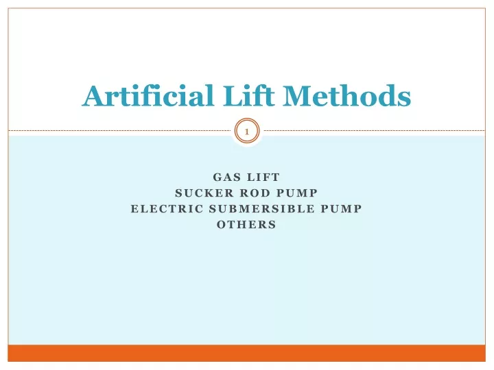 artificial lift methods