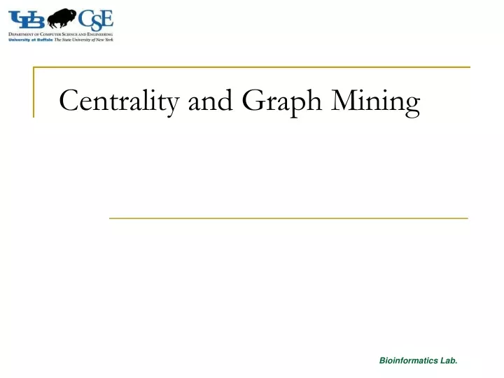 centrality and graph mining