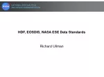 HDF, EOSDIS, NASA ESE Data Standards - slide 1