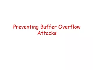 preventing buffer overflow attacks