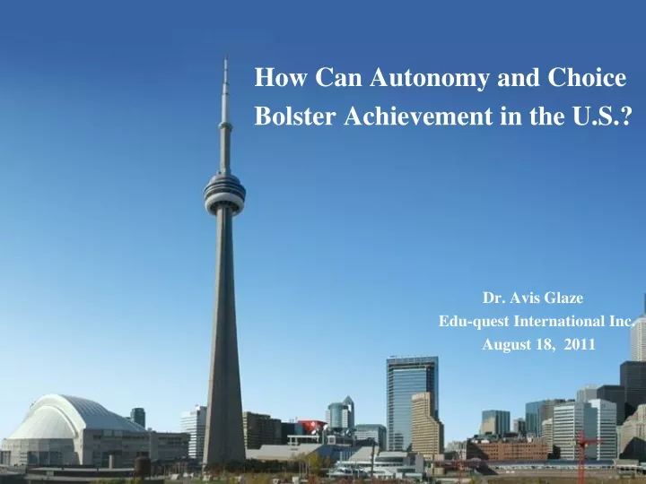 how can autonomy and choice bolster achievement