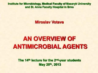 Miroslav Votava AN OVERVIEW OF ANTIMICROBIAL AGENTS