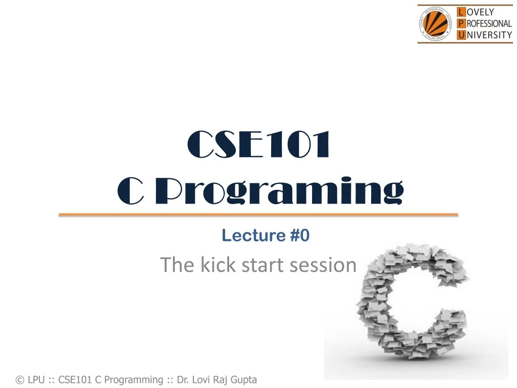 PPT - CSE101 C Programing PowerPoint Presentation, free download - ID ...