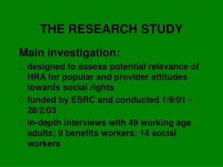 THE RESEARCH STUDY