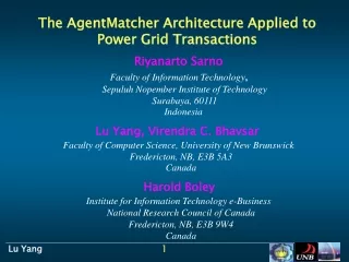 The AgentMatcher Architecture Applied to Power Grid Transactions