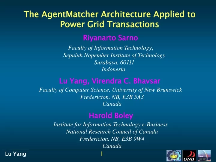 the agentmatcher architecture applied to power