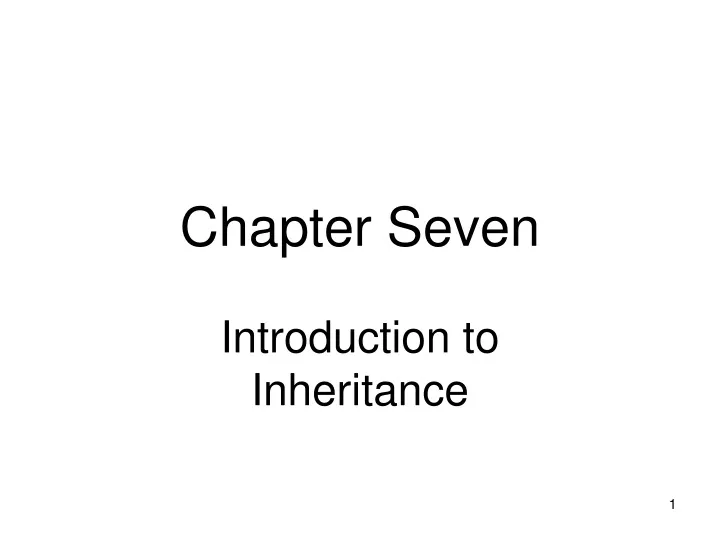 chapter seven