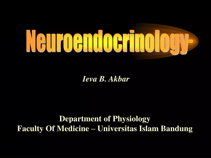 neuroendocrinology