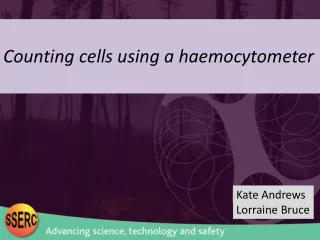 Counting cells using a haemocytometer