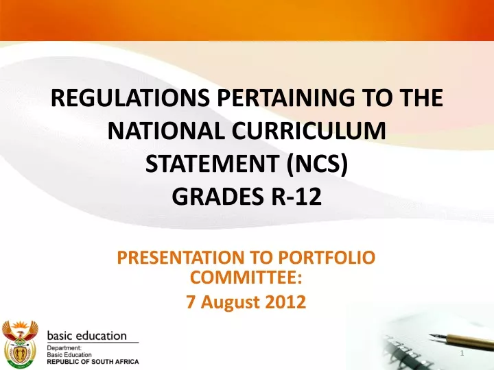 regulations pertaining to the national curriculum statement ncs grades r 12