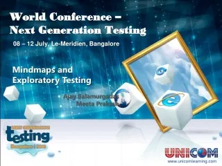 World Conference –  Next Generation Testing