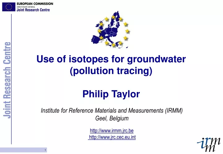 use of isotopes for groundwater pollution tracing philip taylor