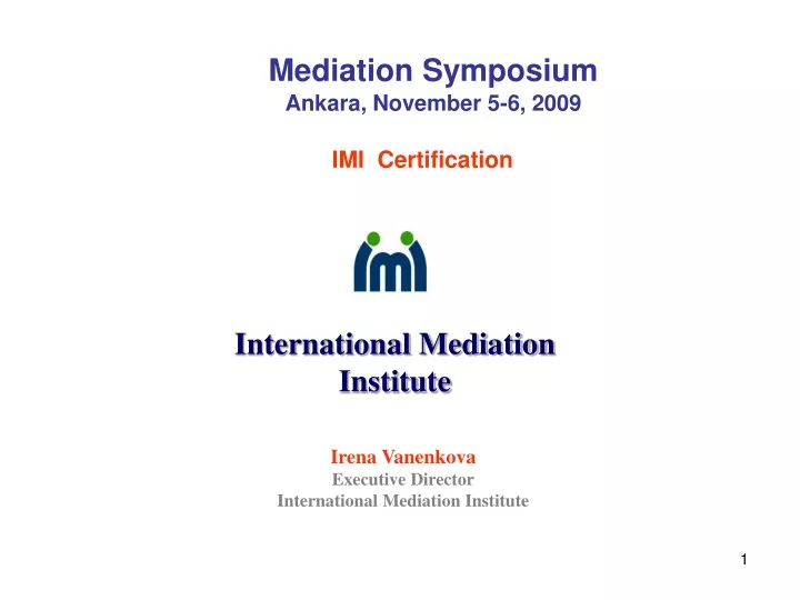 mediation symposium ankara november 5 6 2009