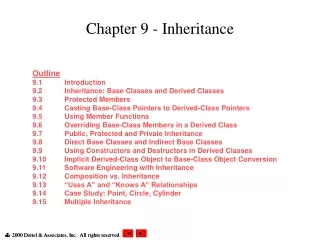 Chapter 9 - Inheritance