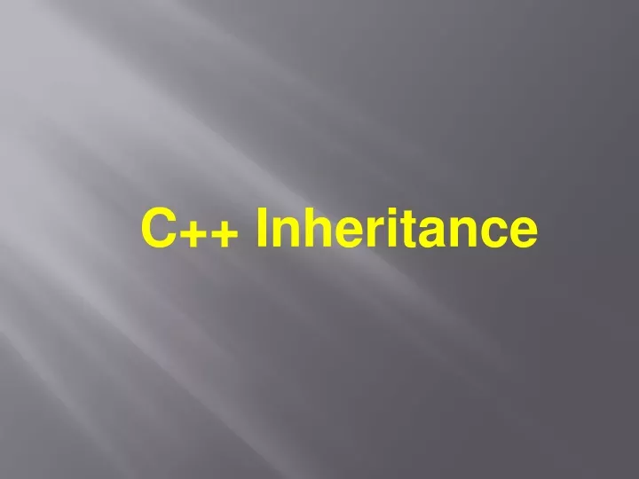 c inheritance