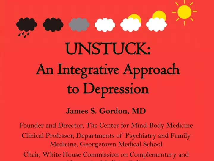 unstuck an integrative approach to depression